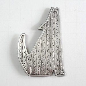 JJ Jonette Vintage Southwestern Coyote Pin Brooch
